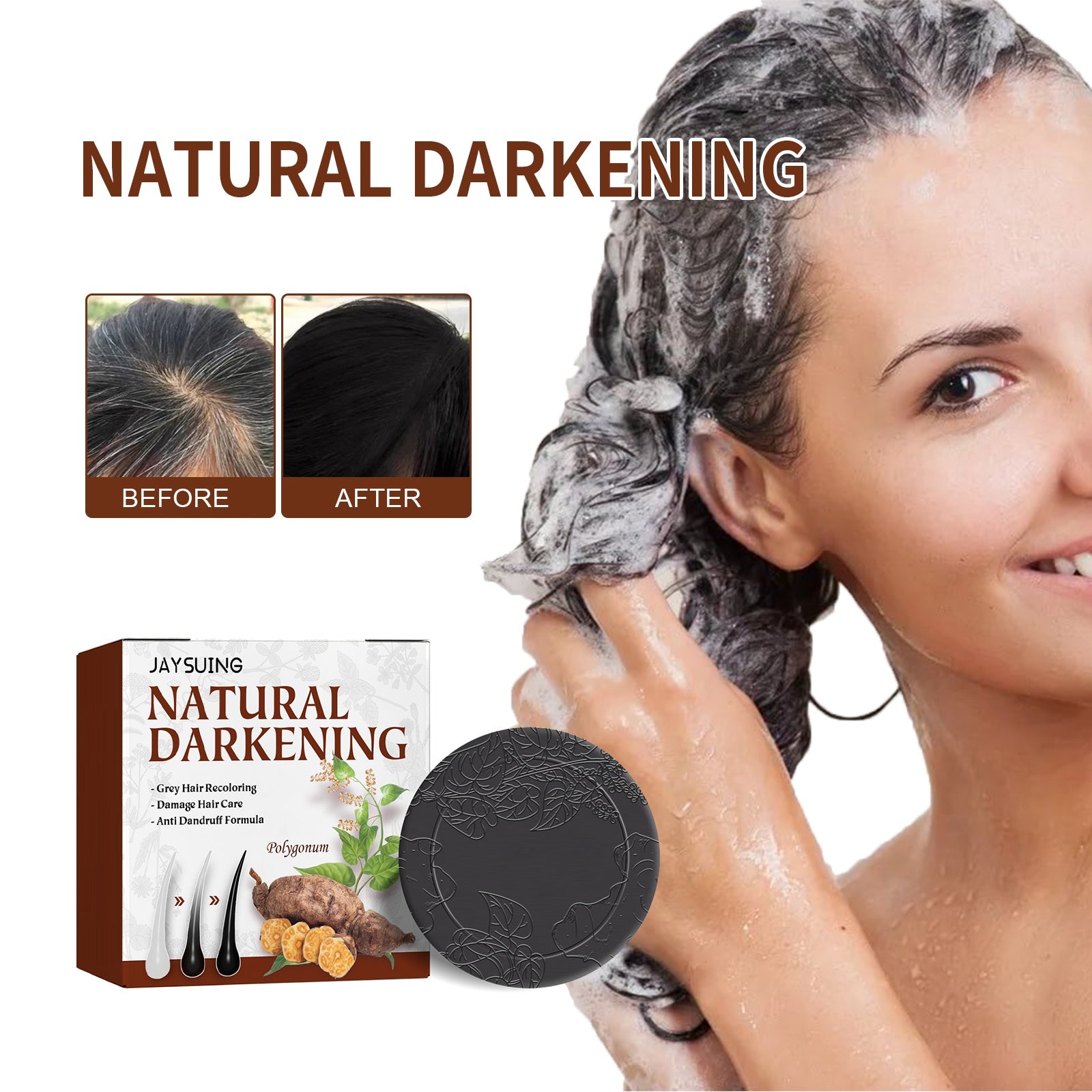 Fo-Ti Hair-Blackening Shampoo Bar