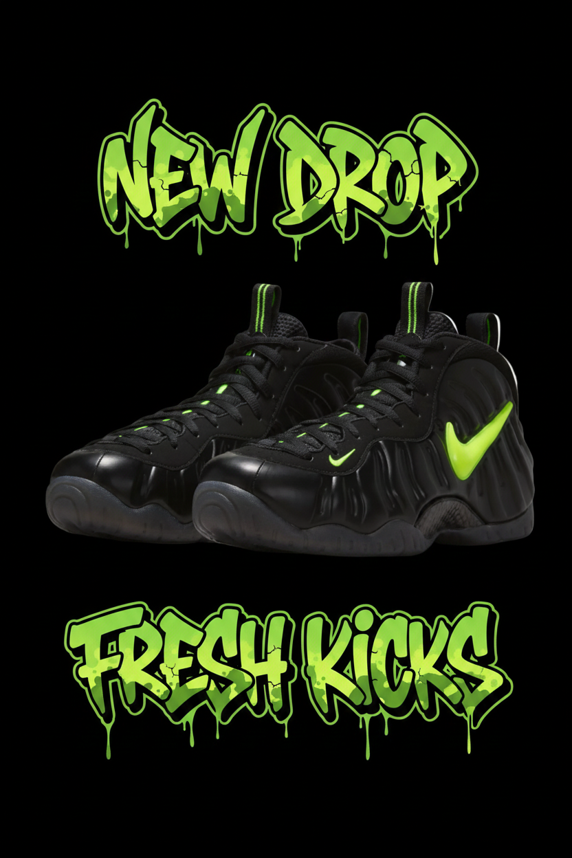 Nike Mens Air Foamposite Pro - Black/Voltage