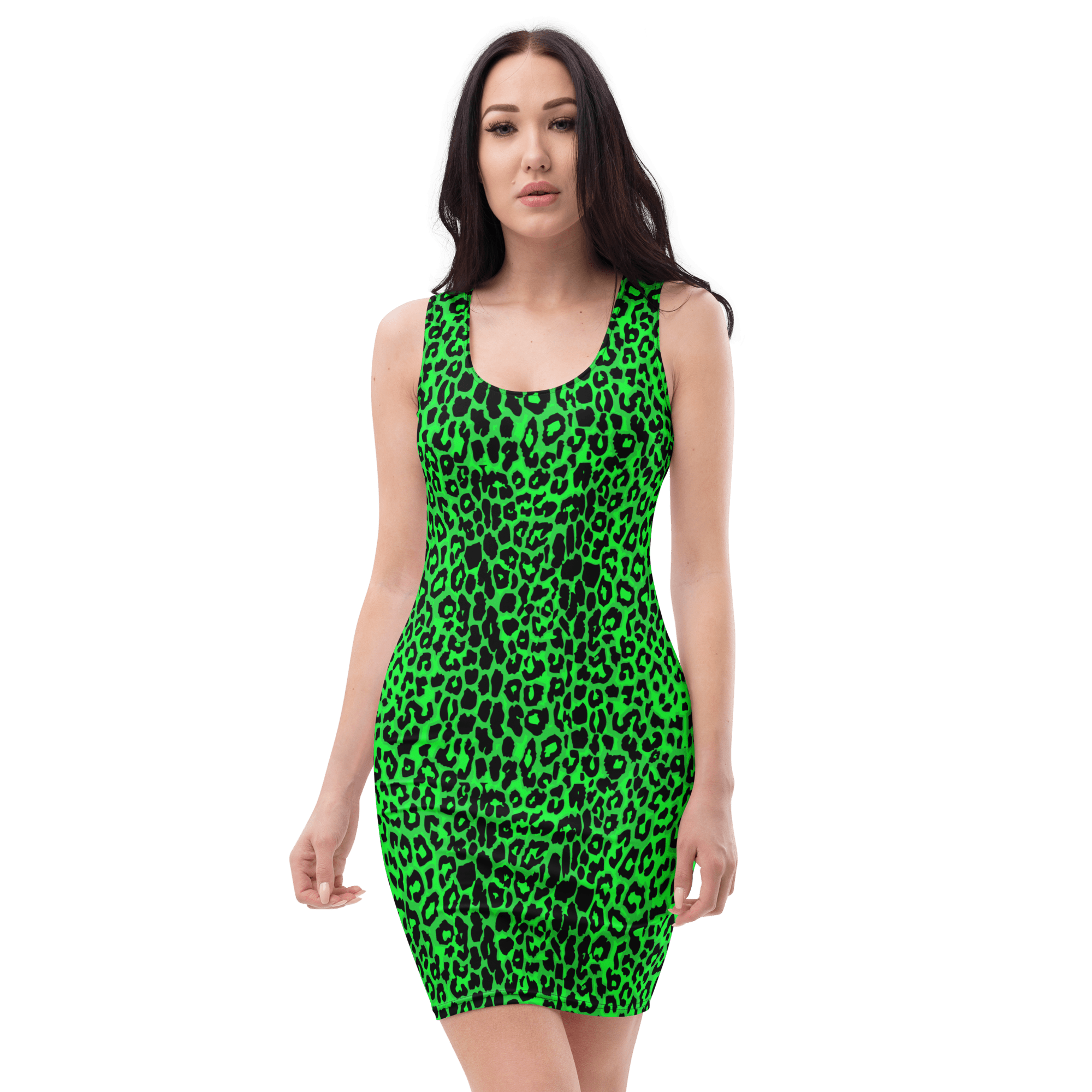 Lime Leopard Bodycon Dress