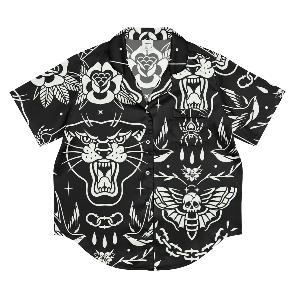 Old School Ink Silky Pajama Top